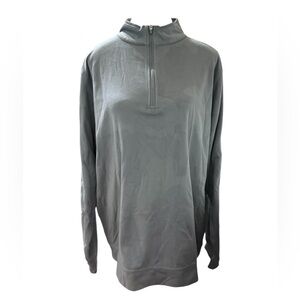 Kirkland Signature Men’s Quarter-Zip Pullover · Size Medium · Gray